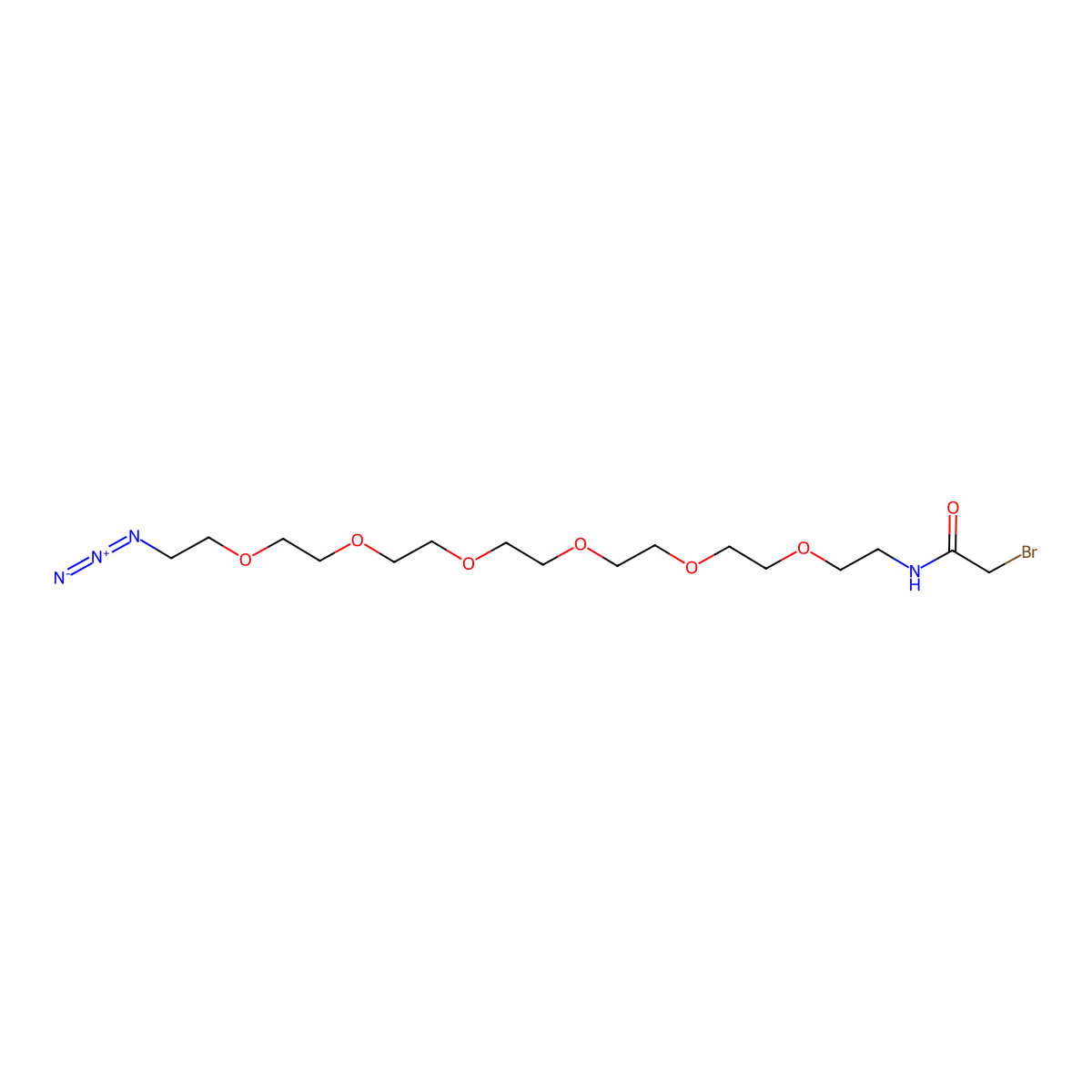 n-(20-Azido-3,6,9,12,15,18-hexaoxaicosyl)-2-bromoacetamide molecular structure, CAS 1190206-05-3