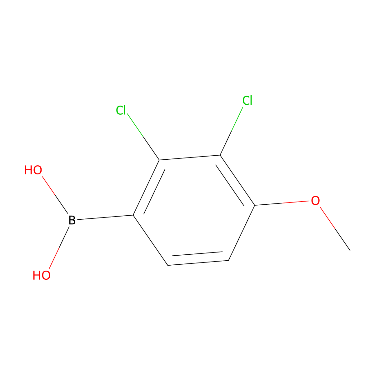 2,3-Dichloro-4-methoxyphenylboronic acid molecular structure, CAS 1190219-72-7