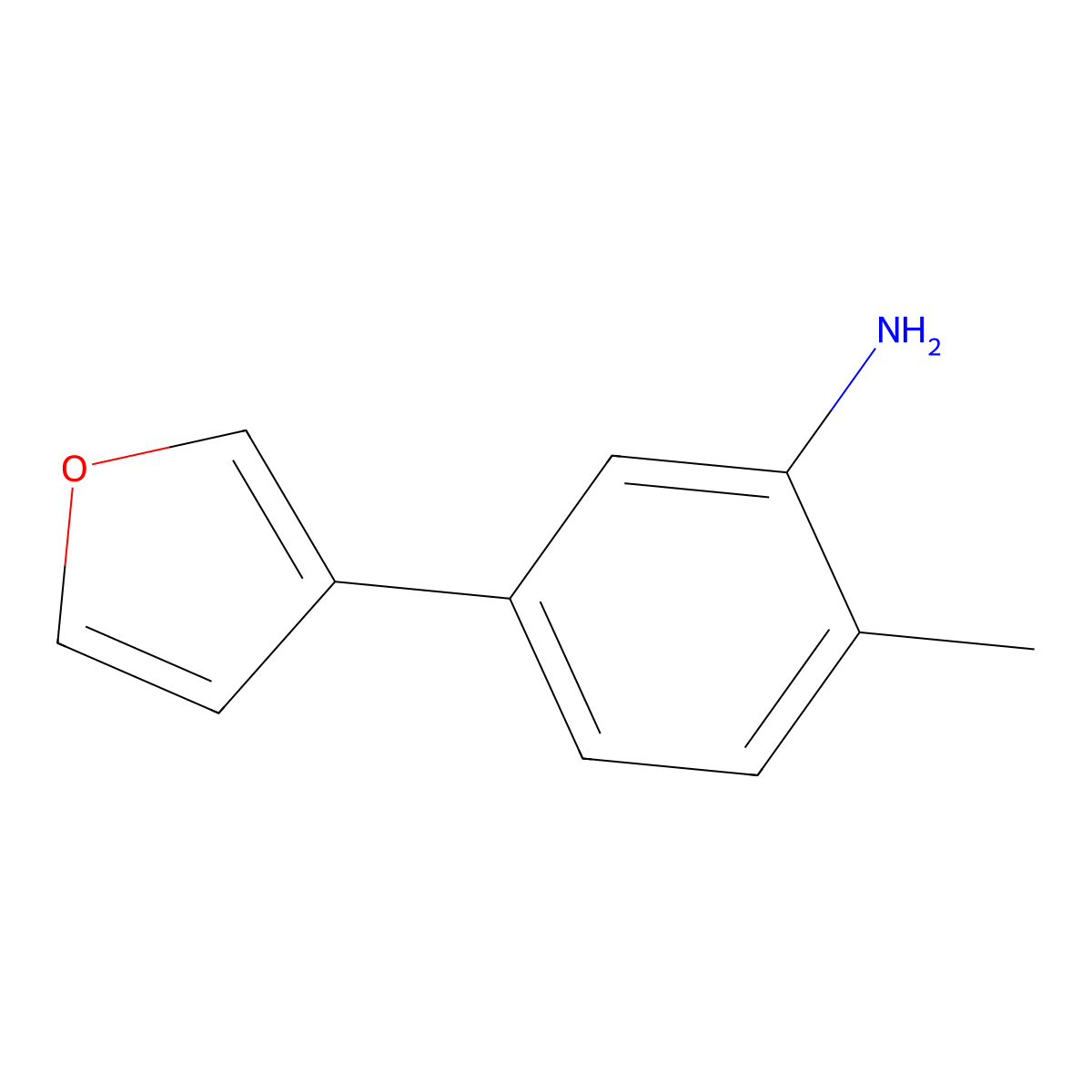 5-(Furan-3-yl)-2-methylaniline molecular structure, CAS 1190222-20-8
