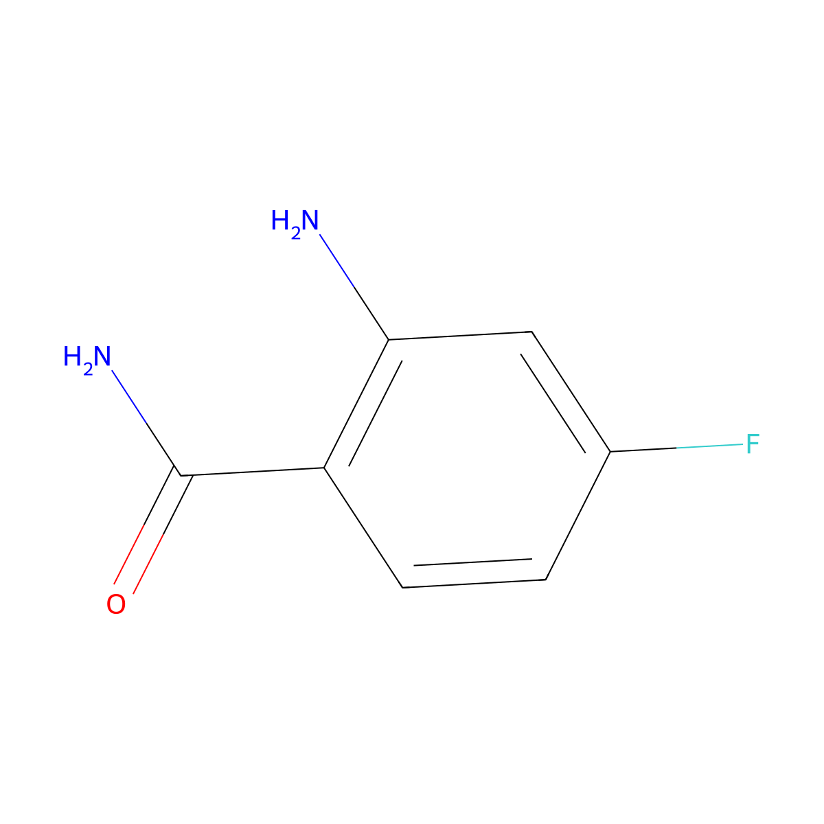 2-Amino-4-fluorobenzamide molecular structure, CAS 119023-25-5