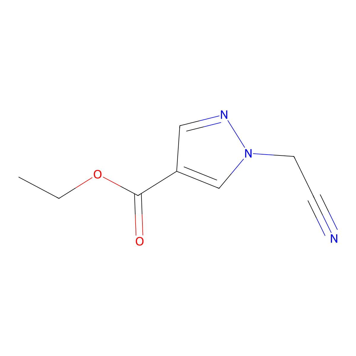ethyl 1-(cyanomethyl)-1H-pyrazole-4-carboxylate molecular structure, CAS 1190234-56-0