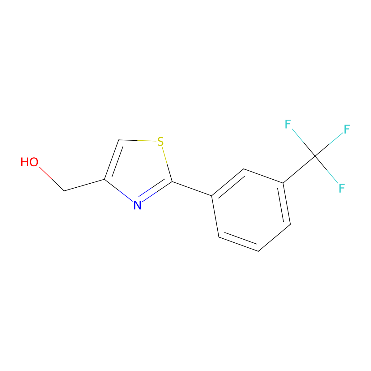 2-(3-Trifluoromethylphenyl)-4-hydroxymethylthiazole molecular structure, CAS 1190235-58-5
