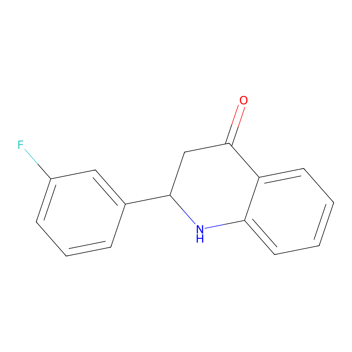 2-(3-Fluorophenyl)-2,3-dihydroquinolin-4(1H)-one molecular structure, CAS 1190237-64-9
