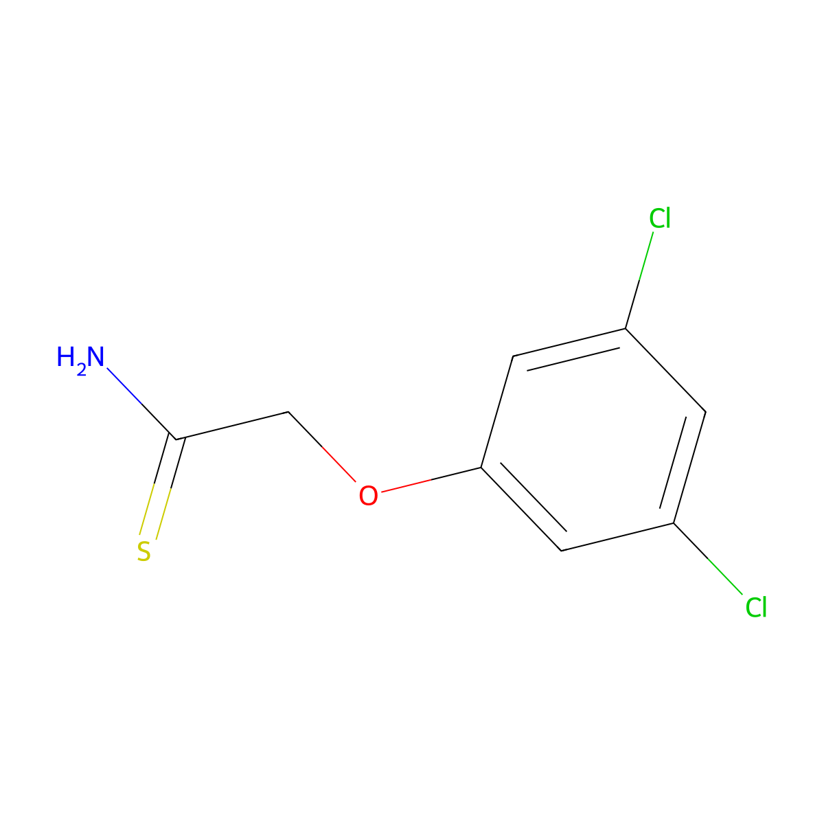 2-(3,5-Dichlorophenoxy)ethanethioamide molecular structure, CAS 119024-27-0