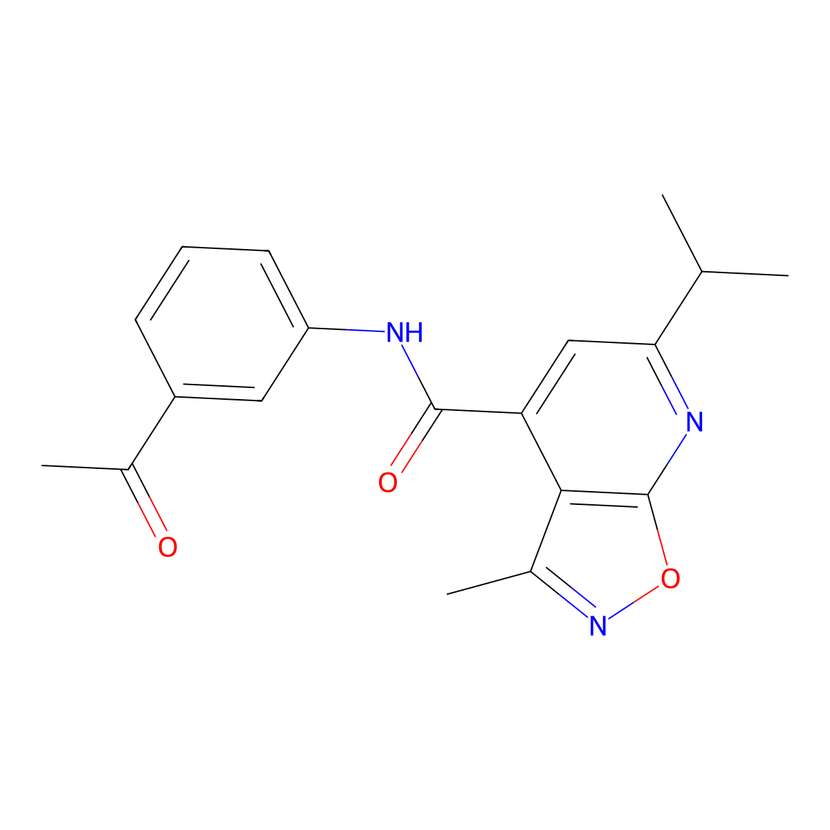 N-(3-acetylphenyl)-3-methyl-6-(propan-2-yl)[1,2]oxazolo[5,4-b]pyridine-4-carboxamide molecular structure, CAS 1190240-52-8