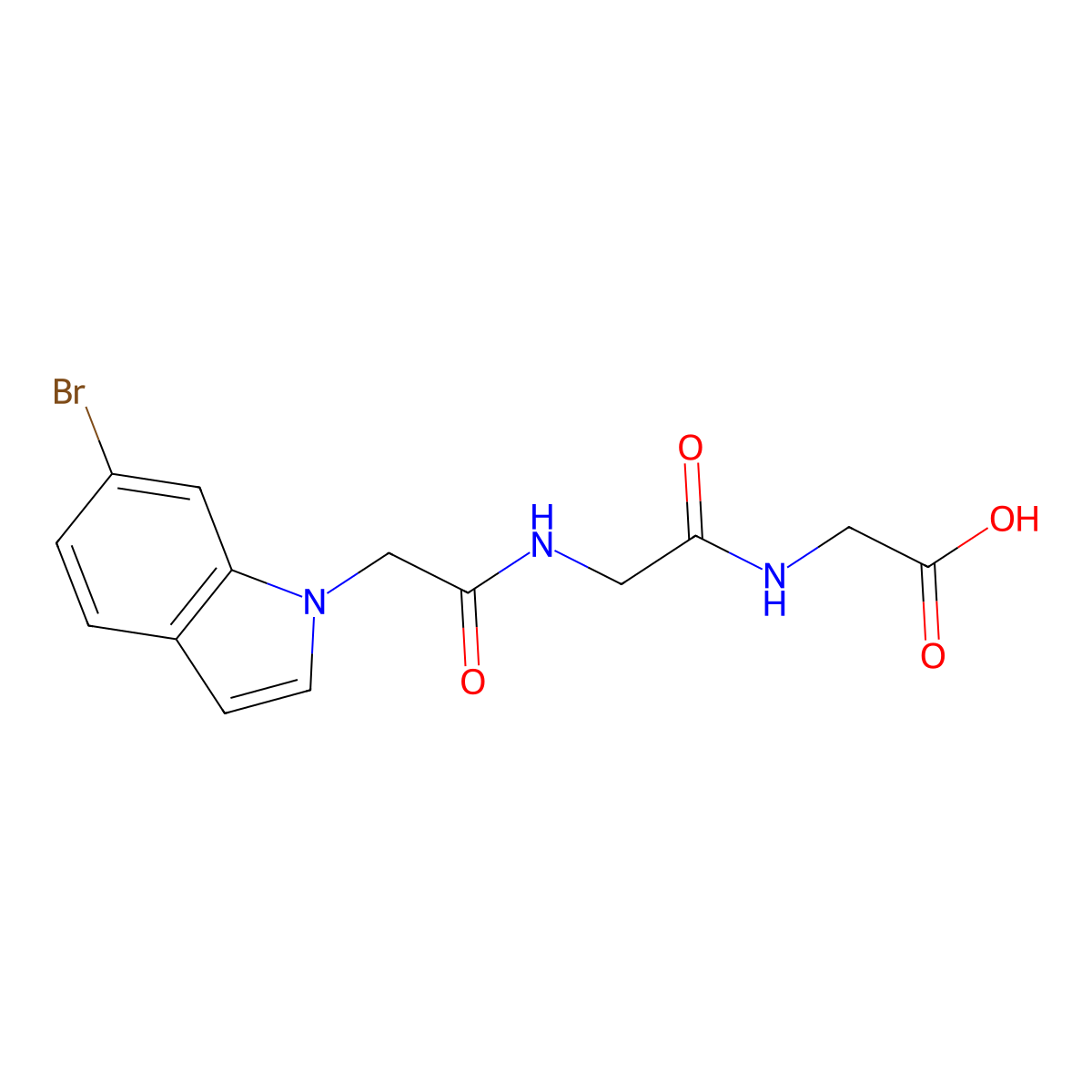 N-[(6-bromo-1H-indol-1-yl)acetyl]glycylglycine molecular structure, CAS 1190240-68-6