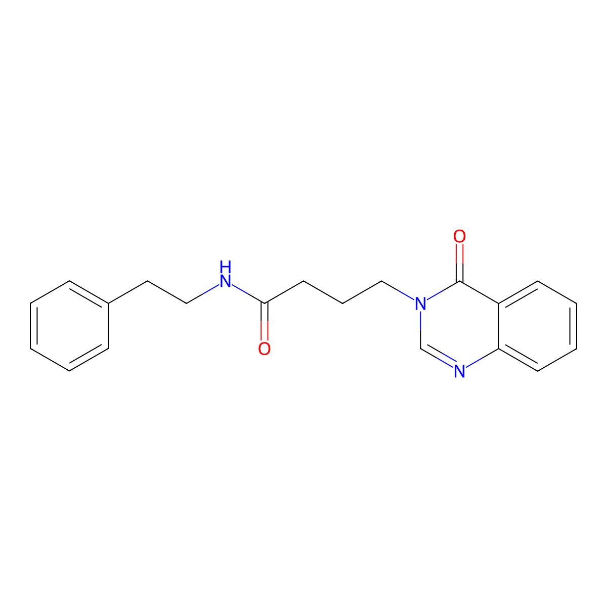 4-[4-oxo-3(4H)-quinazolinyl]-N-phenethylbutanamide molecular structure, CAS 1190241-85-0
