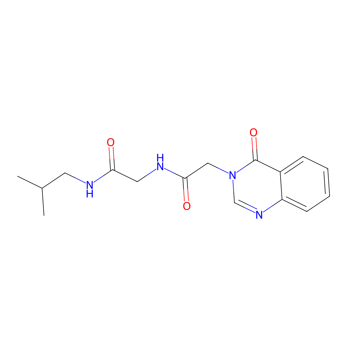 N-(2-methylpropyl)-N~2~-[(4-oxoquinazolin-3(4H)-yl)acetyl]glycinamide molecular structure, CAS 1190242-40-0