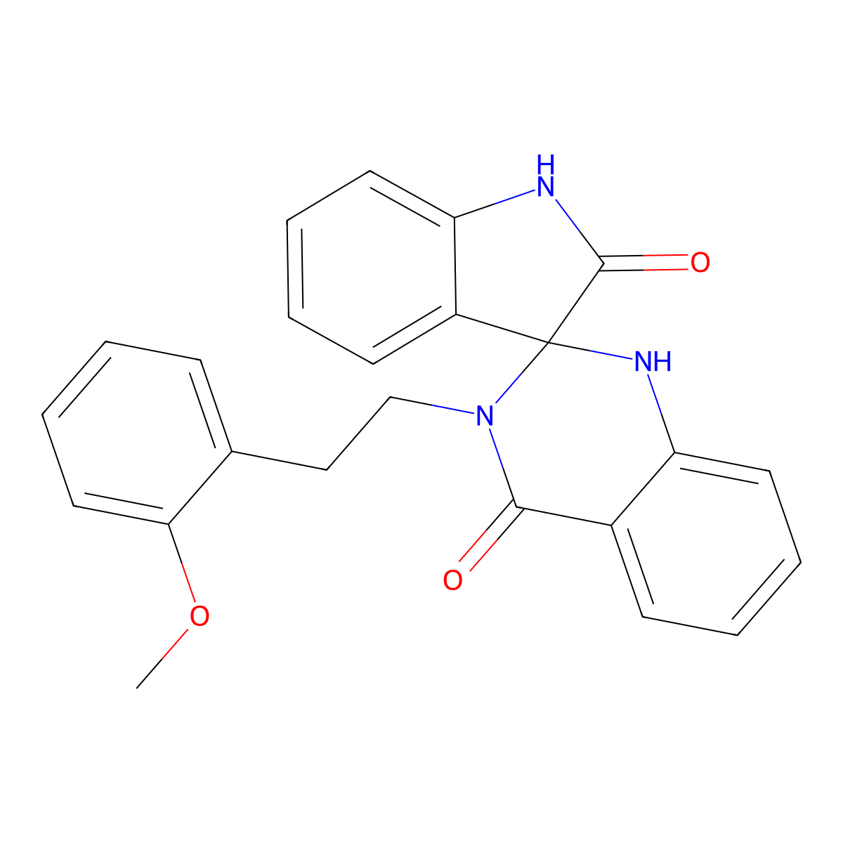 3'-[2-(2-methoxyphenyl)ethyl]-1'H-spiro[indole-3,2'-quinazoline]-2,4'(1H,3'H)-dione molecular structure, CAS 1190242-80-8