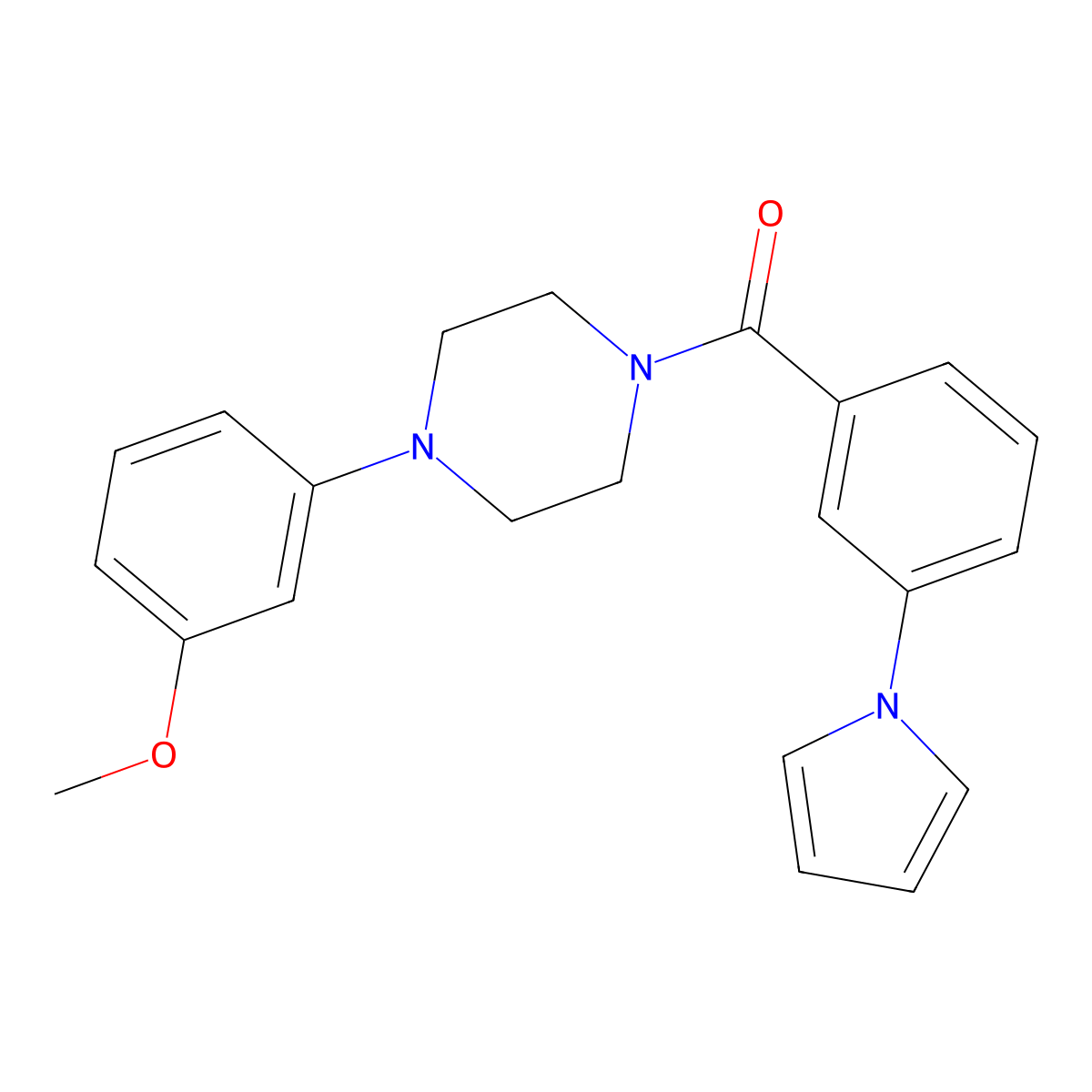 [4-(3-methoxyphenyl)piperazin-1-yl][3-(1H-pyrrol-1-yl)phenyl]methanone molecular structure, CAS 1190243-24-3