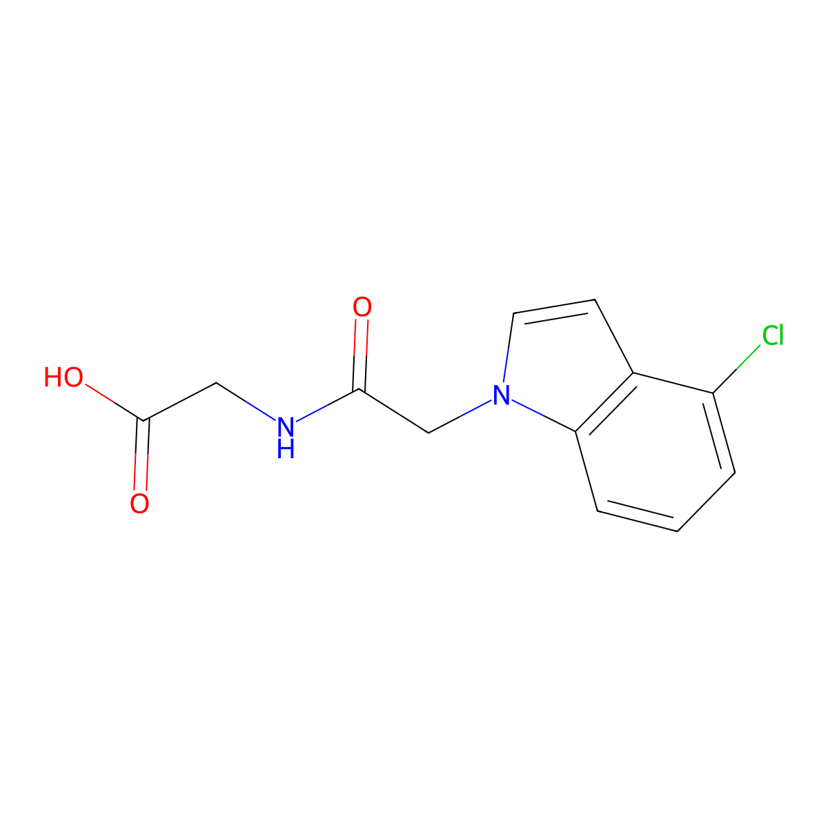 N-[(4-chloro-1H-indol-1-yl)acetyl]glycine molecular structure, CAS 1190243-35-6