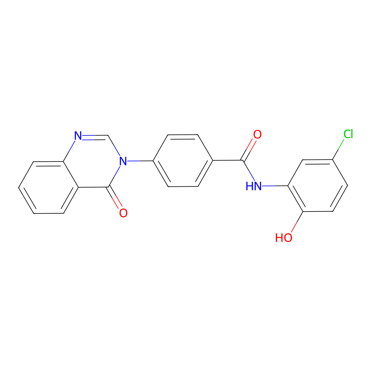 N-(5-chloro-2-hydroxyphenyl)-4-(4-oxoquinazolin-3(4H)-yl)benzamide molecular structure, CAS 1190243-52-7