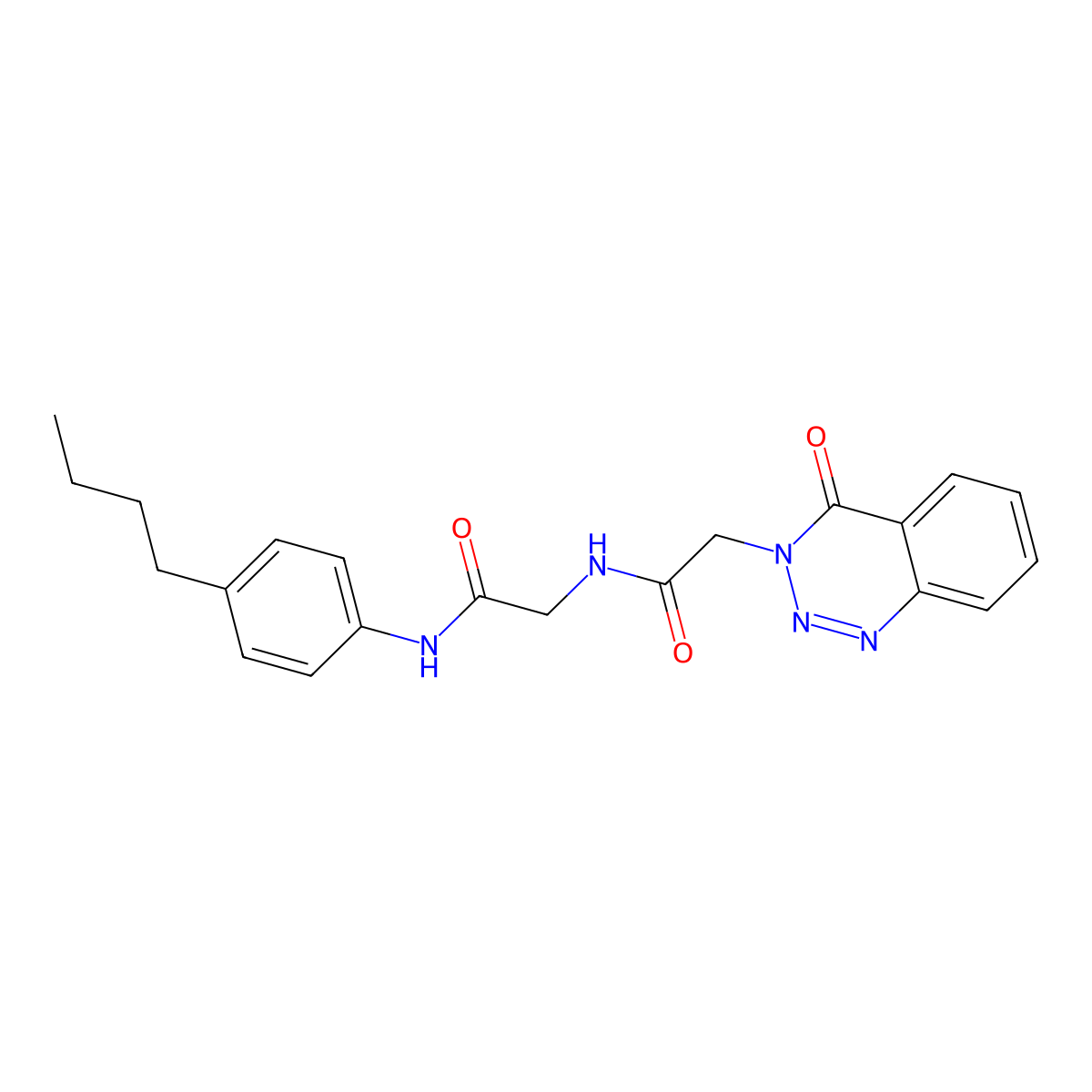 N-(4-butylphenyl)-N~2~-[(4-oxo-1,2,3-benzotriazin-3(4H)-yl)acetyl]glycinamide molecular structure, CAS 1190243-64-1