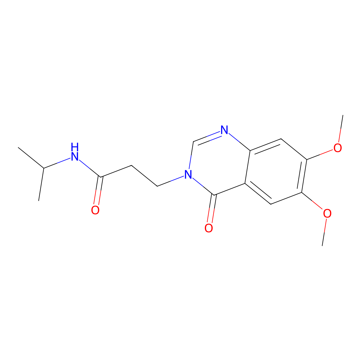 3-(6,7-dimethoxy-4-oxoquinazolin-3(4H)-yl)-N-(propan-2-yl)propanamide molecular structure, CAS 1190243-67-4