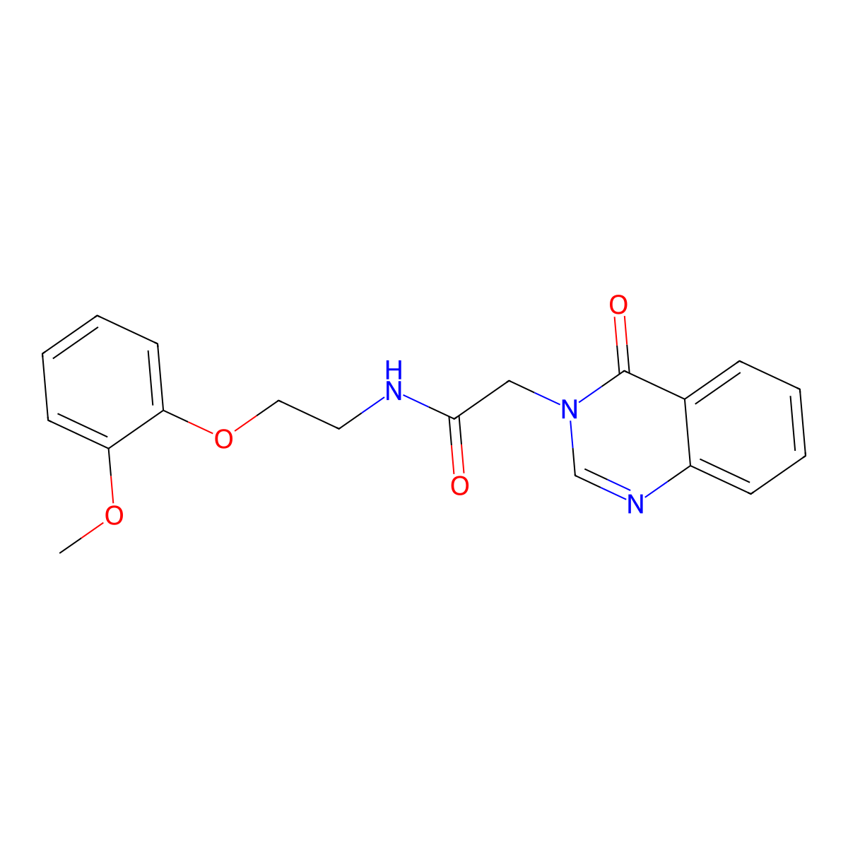 N-[2-(2-methoxyphenoxy)ethyl]-2-(4-oxoquinazolin-3(4H)-yl)acetamide molecular structure, CAS 1190244-77-9