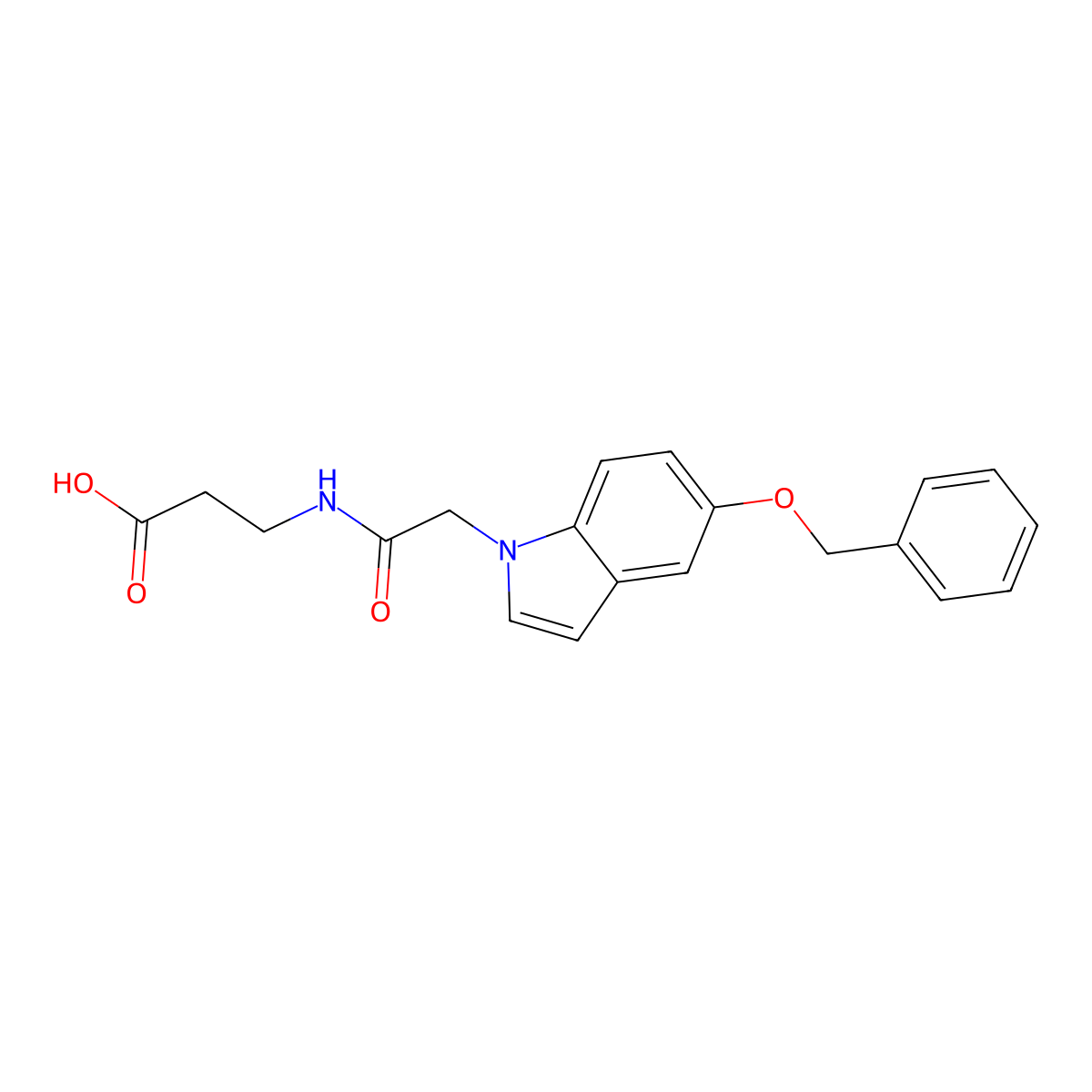 N-{[5-(benzyloxy)-1H-indol-1-yl]acetyl}-beta-alanine molecular structure, CAS 1190244-97-3
