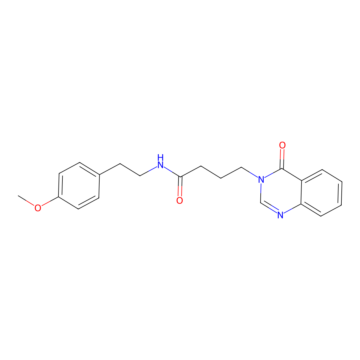 N-(4-methoxyphenethyl)-4-[4-oxo-3(4H)-quinazolinyl]butanamide molecular structure, CAS 1190245-27-2