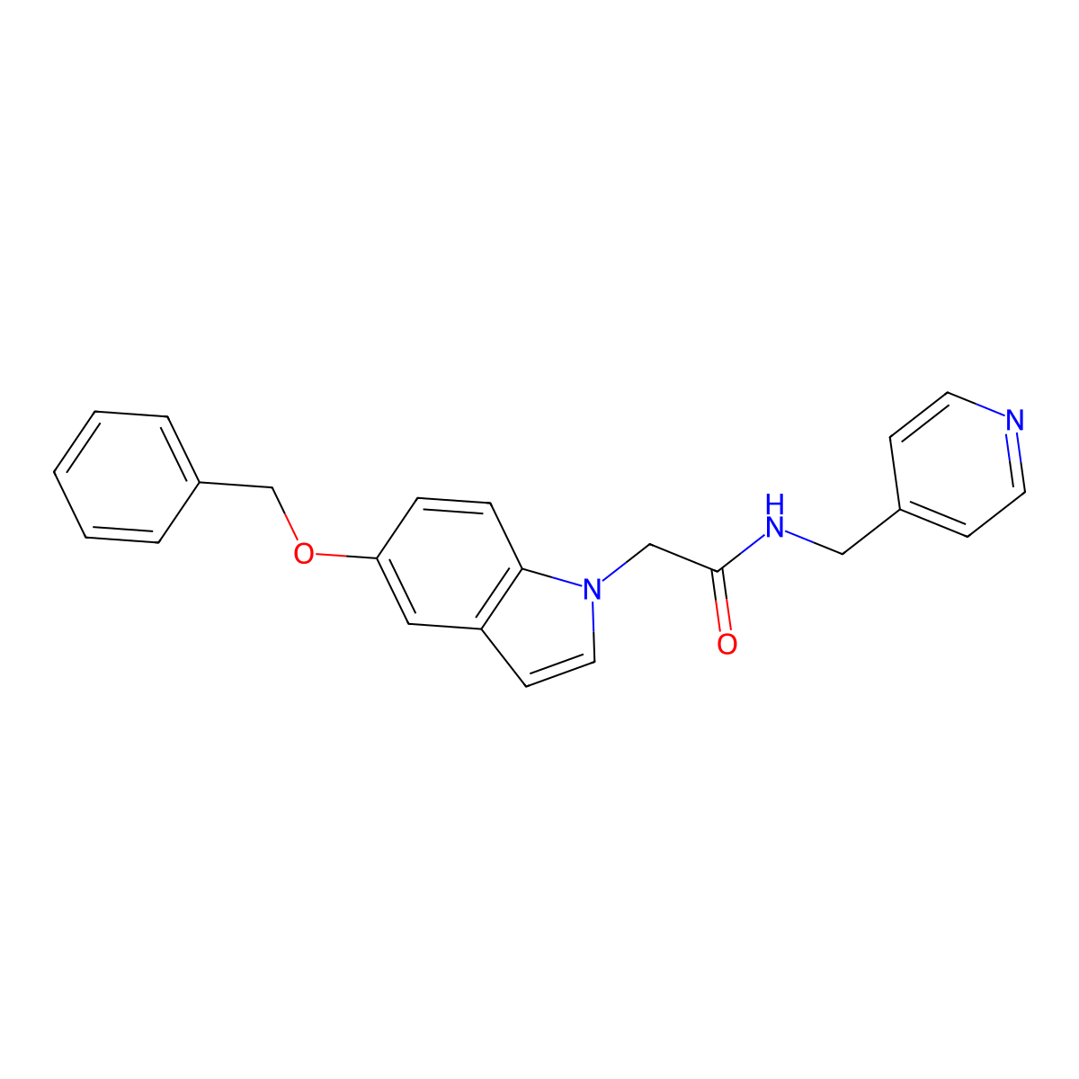 2-[5-(benzyloxy)-1H-indol-1-yl]-N-(4-pyridinylmethyl)acetamide molecular structure, CAS 1190245-28-3