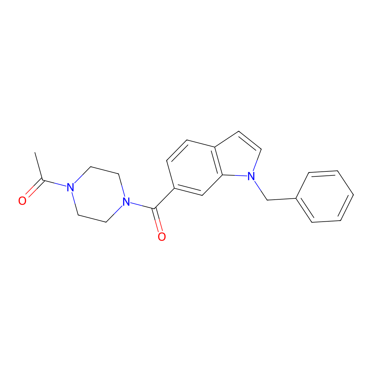1-{4-[(1-benzyl-1H-indol-6-yl)carbonyl]piperazin-1-yl}ethanone molecular structure, CAS 1190245-45-4