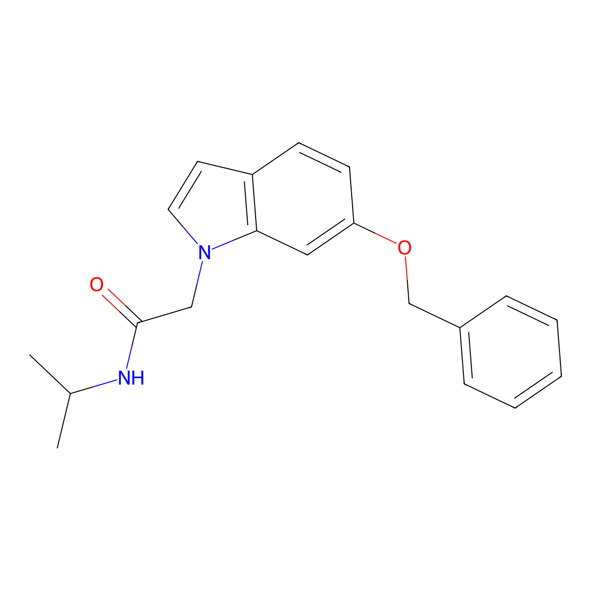2-[6-(benzyloxy)-1H-indol-1-yl]-N-(propan-2-yl)acetamide molecular structure, CAS 1190245-95-4
