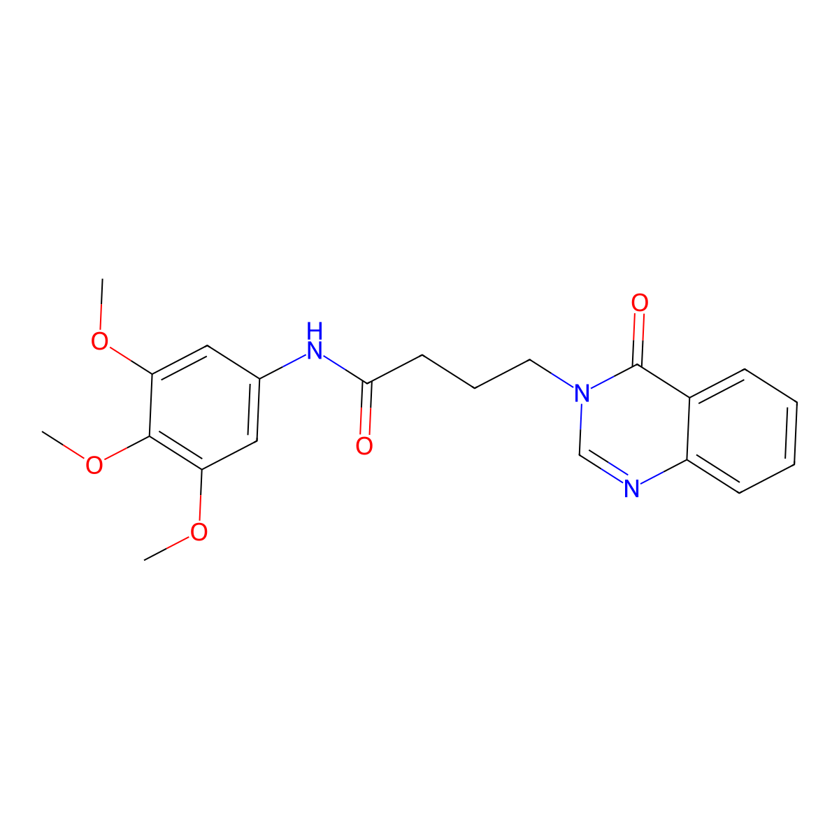 4-(4-oxoquinazolin-3(4H)-yl)-N-(3,4,5-trimethoxyphenyl)butanamide molecular structure, CAS 1190246-72-0