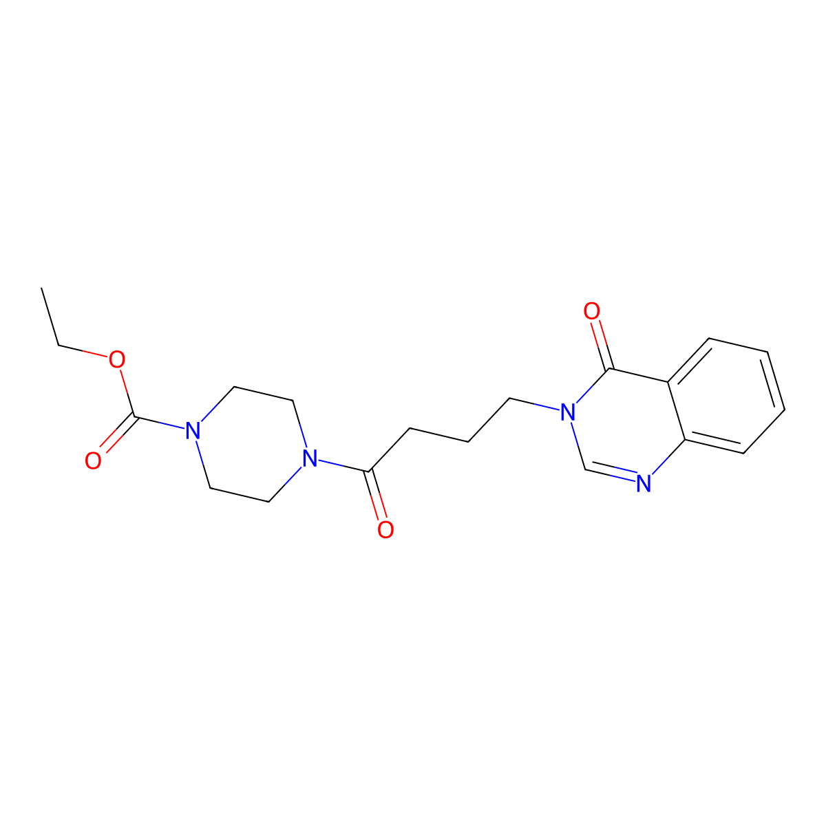 ethyl 4-[4-(4-oxoquinazolin-3(4H)-yl)butanoyl]piperazine-1-carboxylate molecular structure, CAS 1190247-06-3