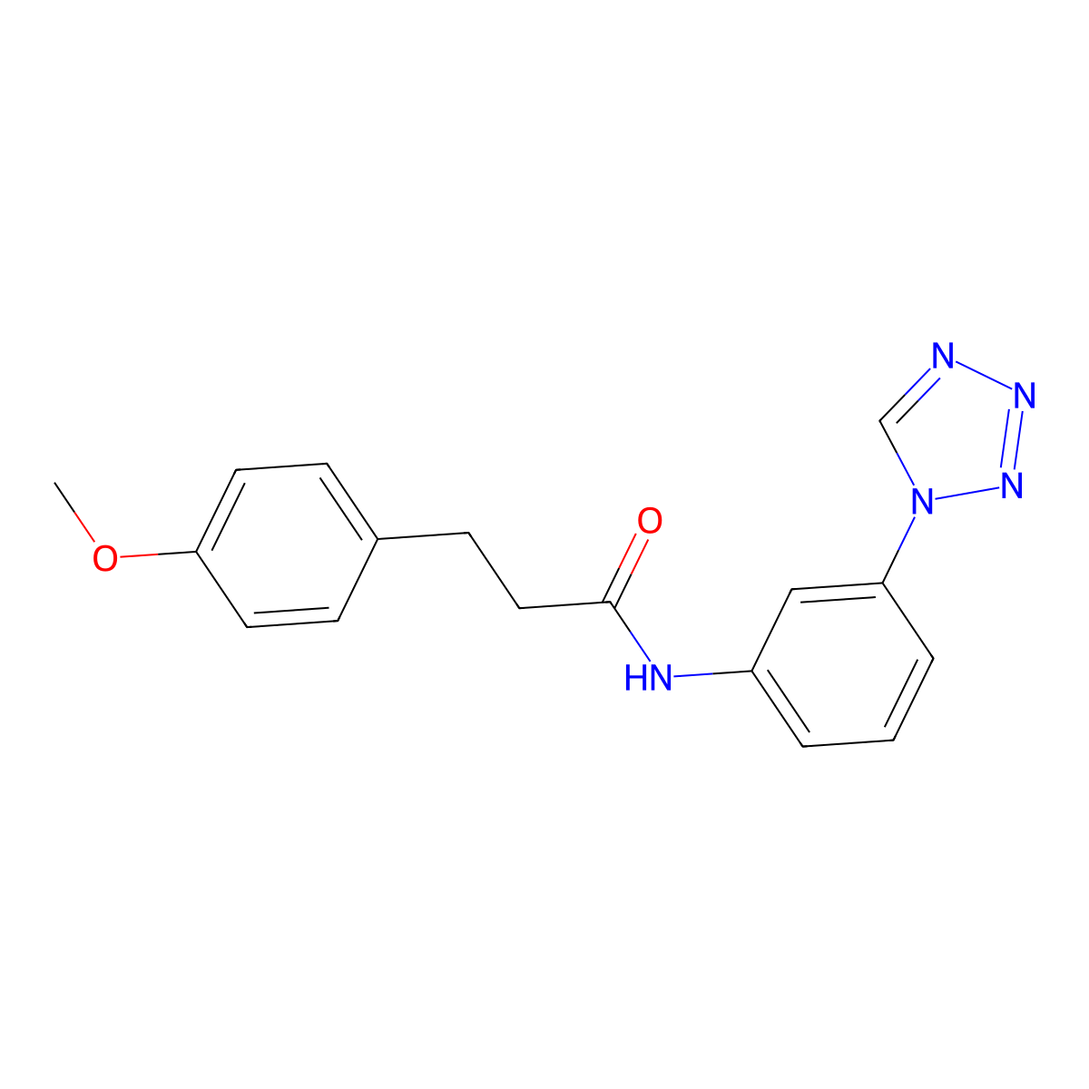 3-(4-methoxyphenyl)-N-[3-(1H-tetrazol-1-yl)phenyl]propanamide molecular structure, CAS 1190248-07-7