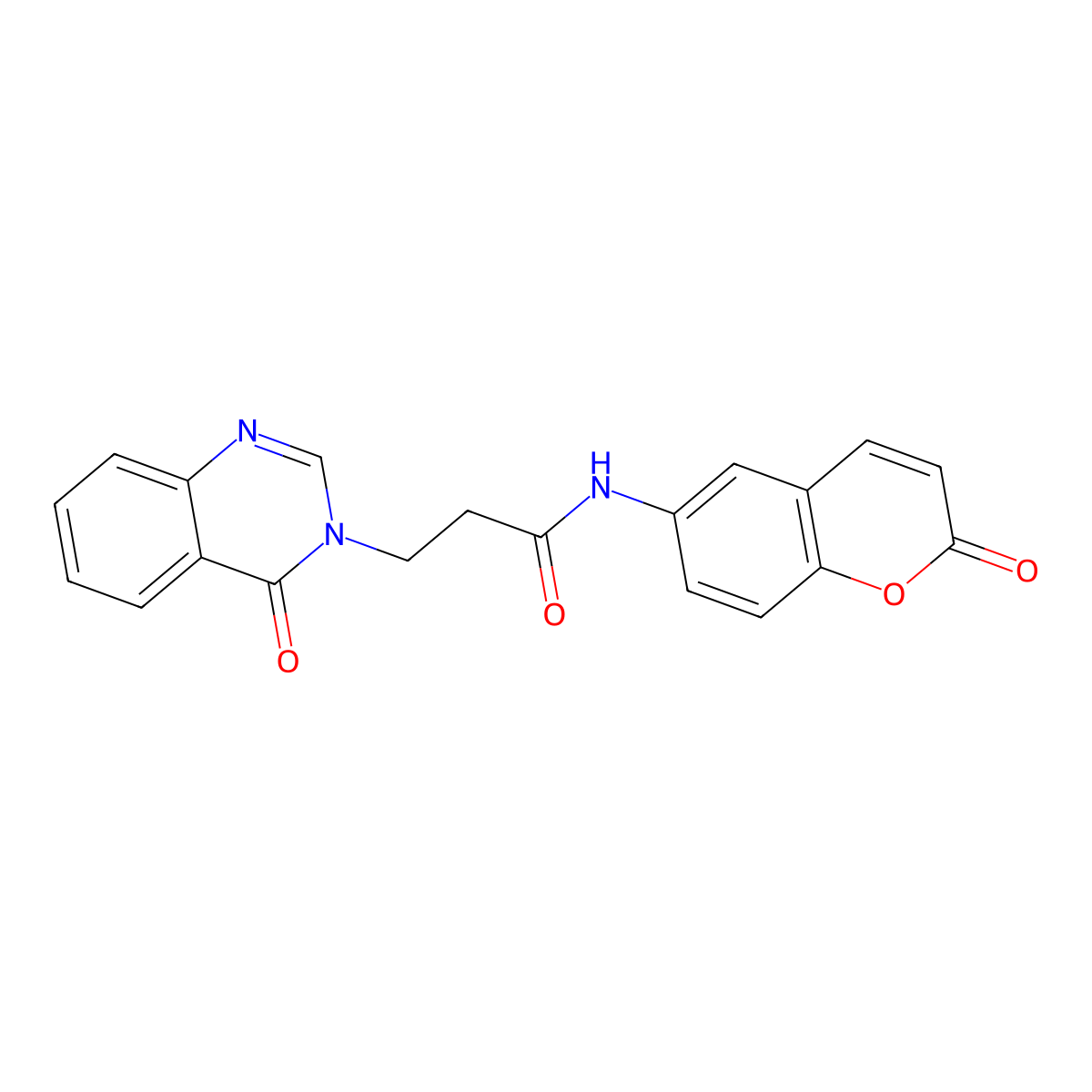 N-(2-oxo-2H-chromen-6-yl)-3-(4-oxoquinazolin-3(4H)-yl)propanamide molecular structure, CAS 1190248-26-0