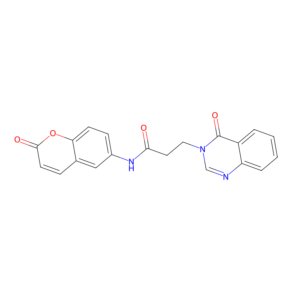 N-(2-oxo-2H-chromen-6-yl)-3-(4-oxoquinazolin-3(4H)-yl)propanamide molecular structure, CAS 1190248-26-0