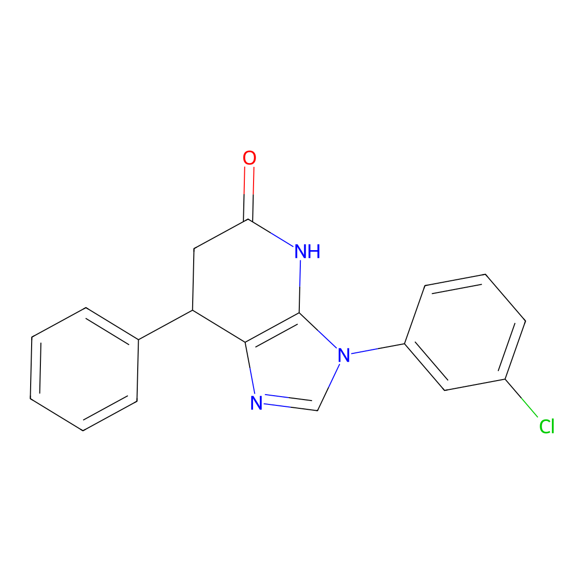 3-(3-chlorophenyl)-7-phenyl-6,7-dihydro-3H-imidazo[4,5-b]pyridin-5-ol molecular structure, CAS 1190248-57-7