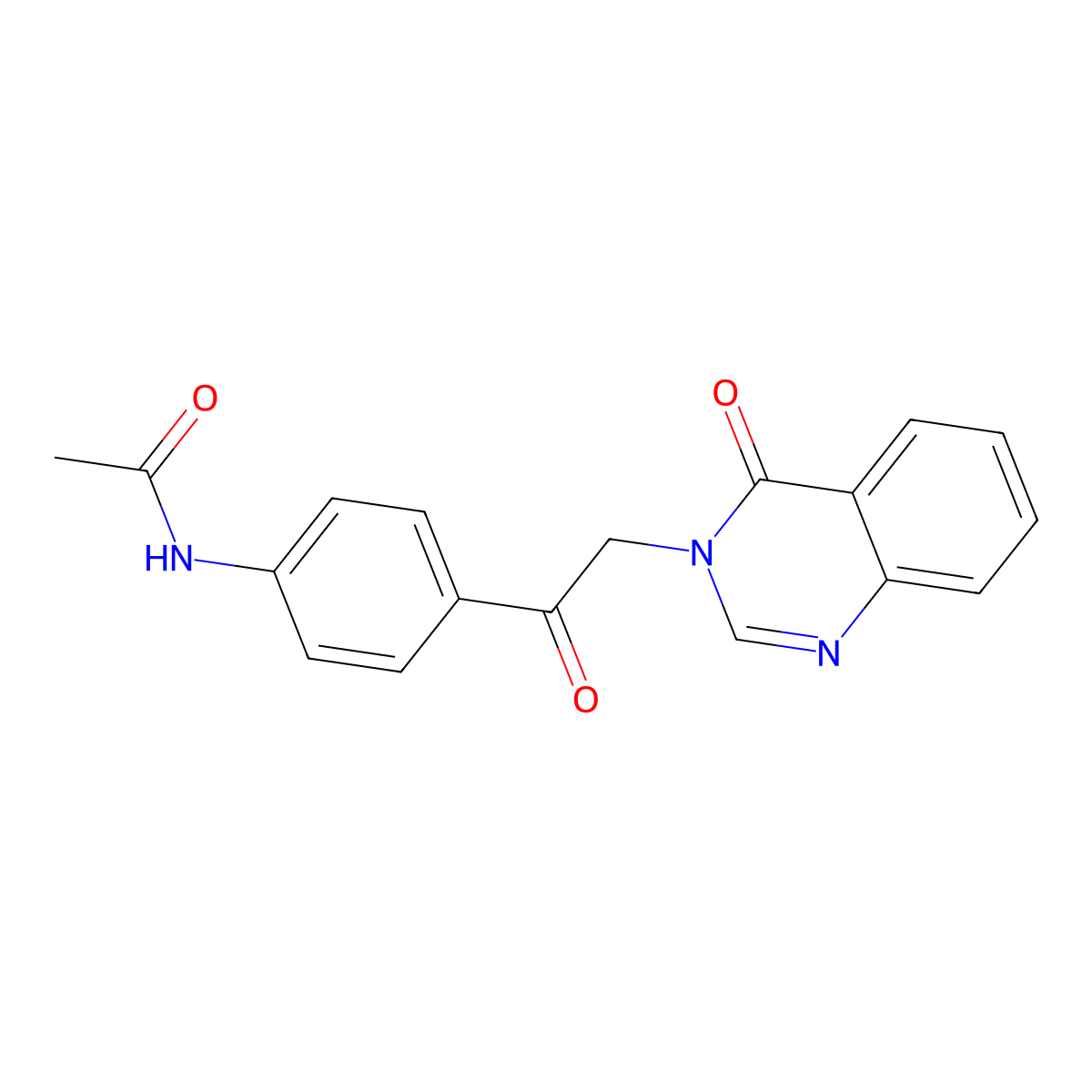 N-{4-[(4-oxoquinazolin-3(4H)-yl)acetyl]phenyl}acetamide molecular structure, CAS 1190248-87-3