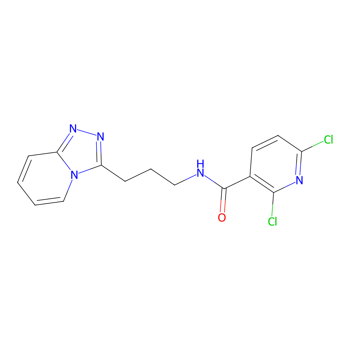 2,6-dichloro-N-[3-([1,2,4]triazolo[4,3-a]pyridin-3-yl)propyl]pyridine-3-carboxamide molecular structure, CAS 1190249-22-9