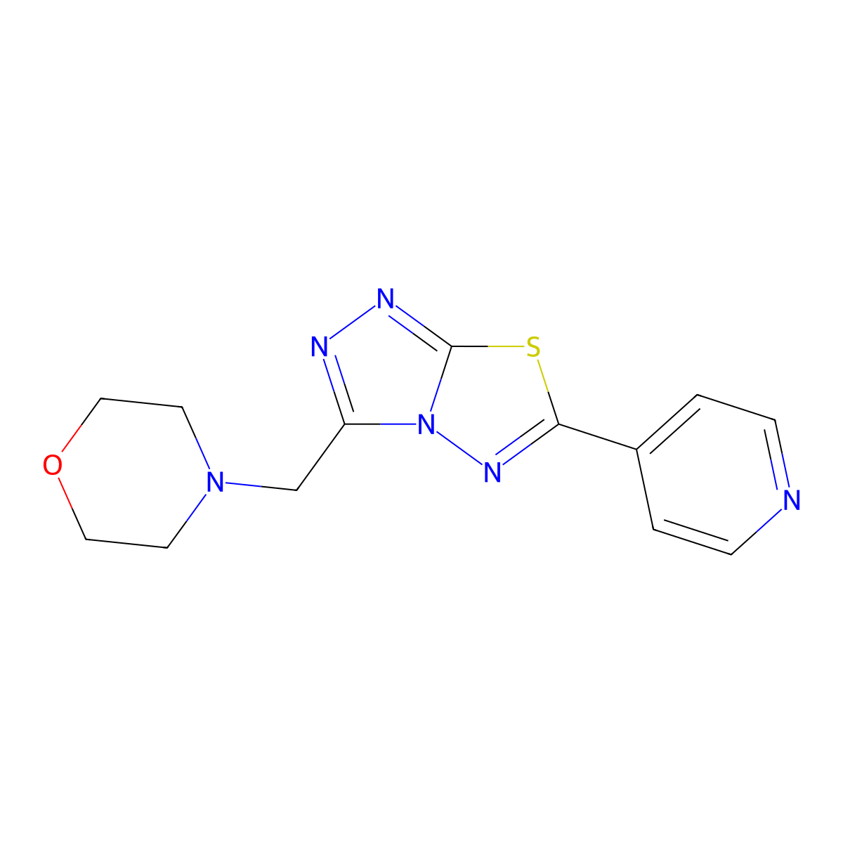 3-(4-Morpholinylmethyl)-6-(4-pyridinyl)[1,2,4]triazolo[3,4-b][1,3,4]thiadiazole molecular structure, CAS 1190249-54-7