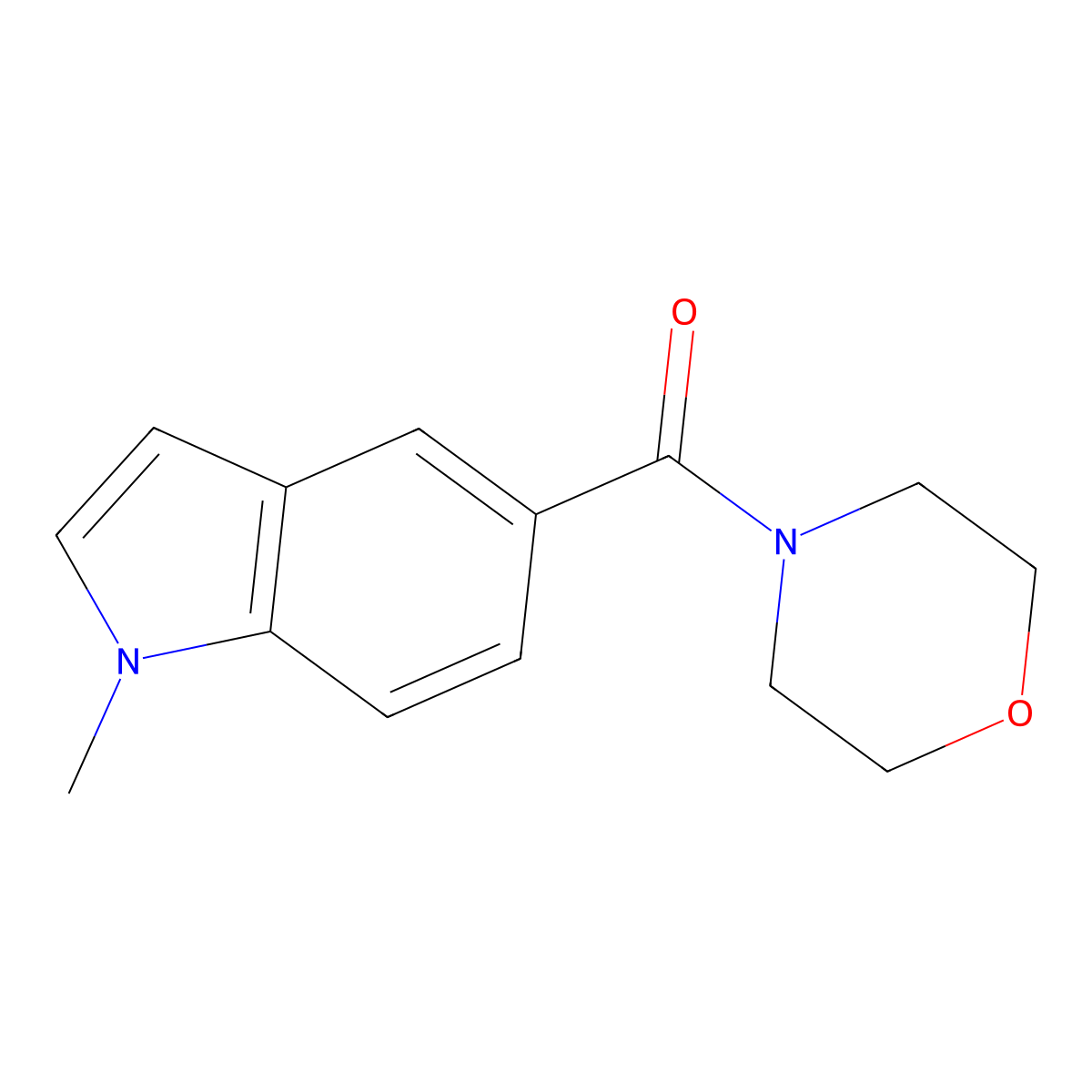 (1-methyl-1H-indol-5-yl)(morpholin-4-yl)methanone molecular structure, CAS 1190249-58-1
