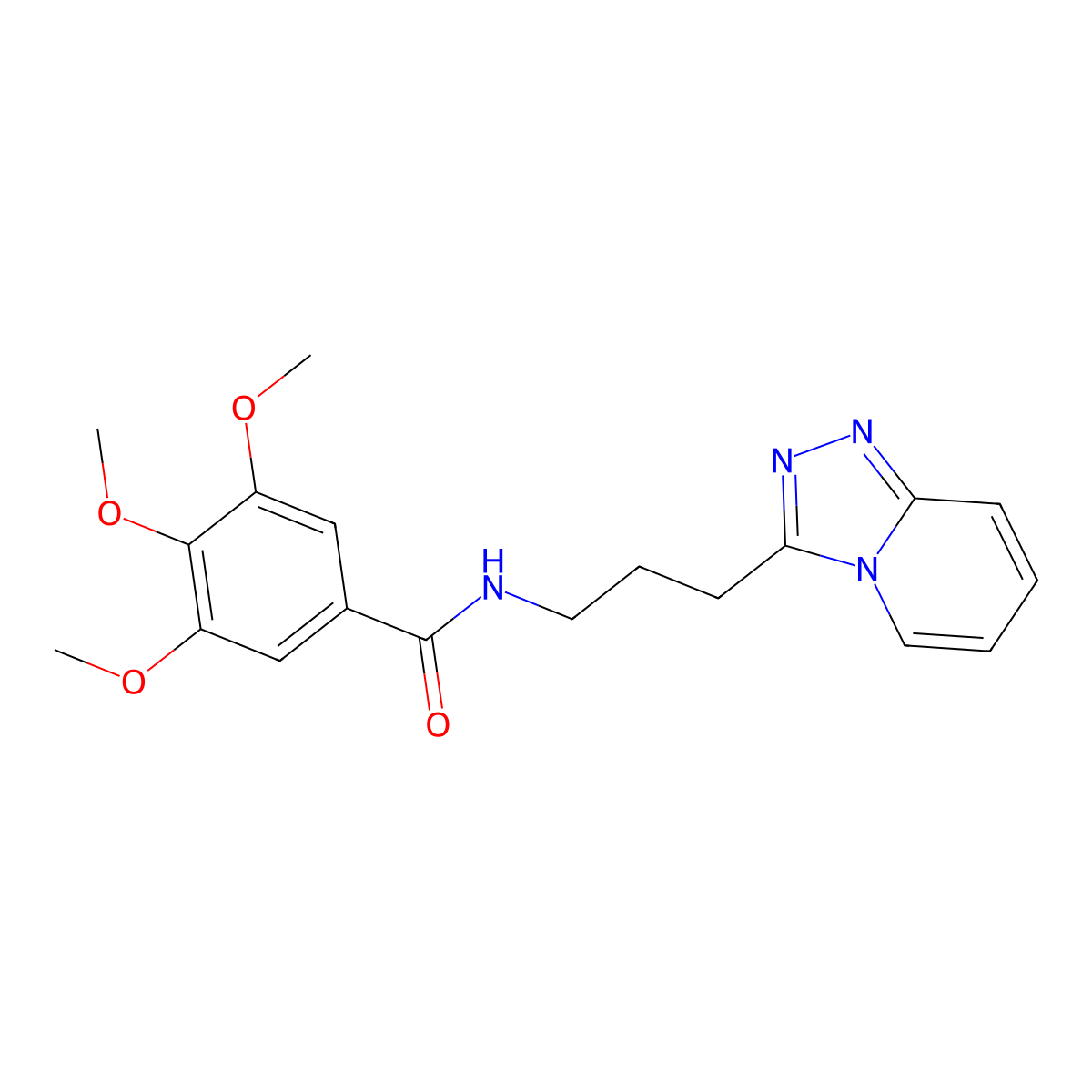 3,4,5-trimethoxy-N-[3-([1,2,4]triazolo[4,3-a]pyridin-3-yl)propyl]benzamide molecular structure, CAS 1190249-76-3