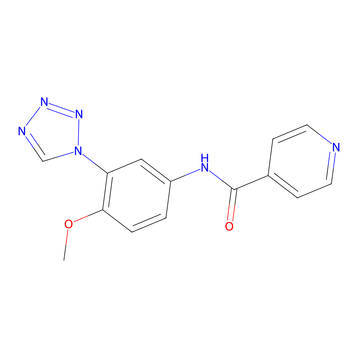 N-[4-methoxy-3-(1H-tetrazol-1-yl)phenyl]pyridine-4-carboxamide molecular structure, CAS 1190249-83-2