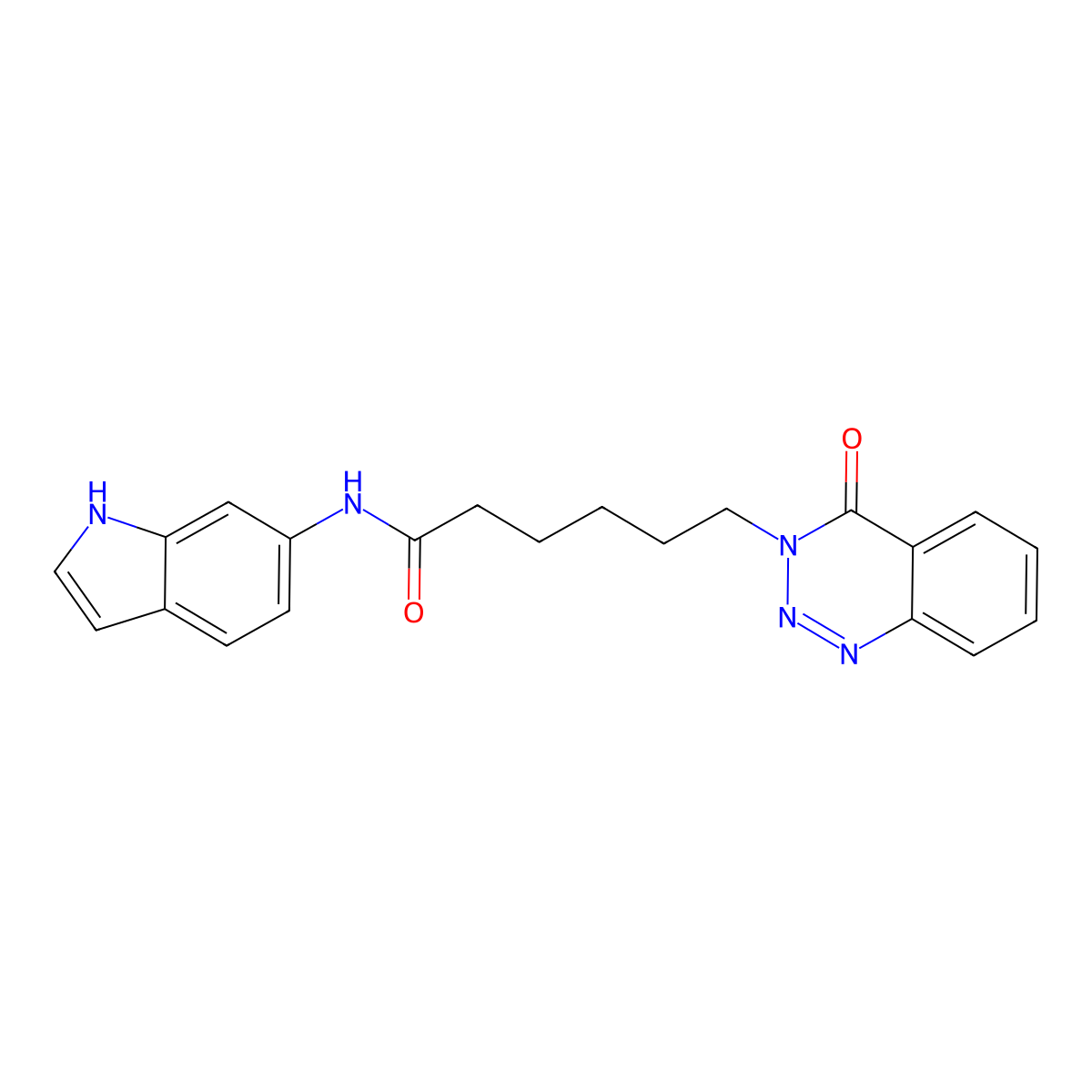 N-(1H-indol-6-yl)-6-(4-oxo-1,2,3-benzotriazin-3(4H)-yl)hexanamide molecular structure, CAS 1190252-47-1