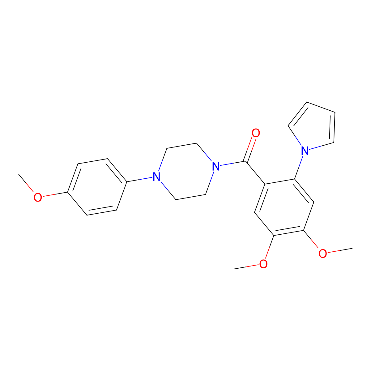 [4,5-dimethoxy-2-(1H-pyrrol-1-yl)phenyl][4-(4-methoxyphenyl)piperazin-1-yl]methanone molecular structure, CAS 1190254-15-9