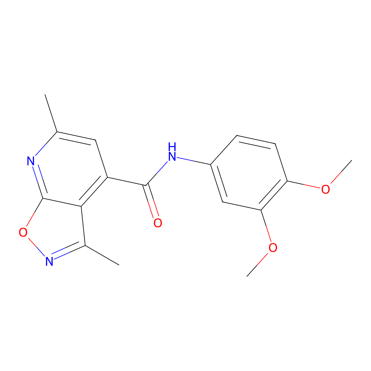 N-(3,4-dimethoxyphenyl)-3,6-dimethyl[1,2]oxazolo[5,4-b]pyridine-4-carboxamide molecular structure, CAS 1190254-32-0