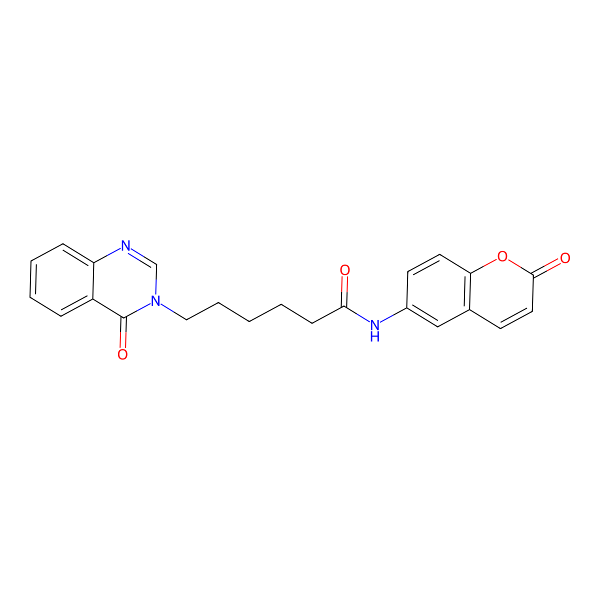 N-(2-oxo-2H-chromen-6-yl)-6-(4-oxoquinazolin-3(4H)-yl)hexanamide molecular structure, CAS 1190254-40-0
