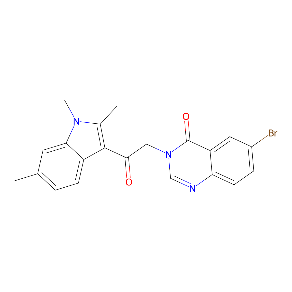 6-bromo-3-[2-oxo-2-(1,2,6-trimethyl-1H-indol-3-yl)ethyl]quinazolin-4(3H)-one molecular structure, CAS 1190254-52-4