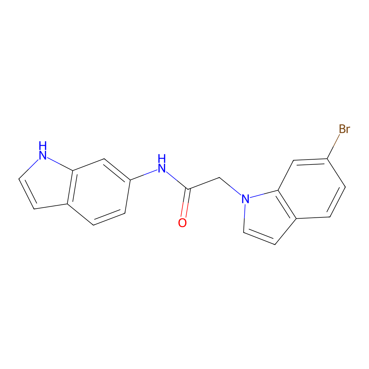 2-(6-bromo-1H-indol-1-yl)-N-(1H-indol-6-yl)acetamide molecular structure, CAS 1190254-86-4