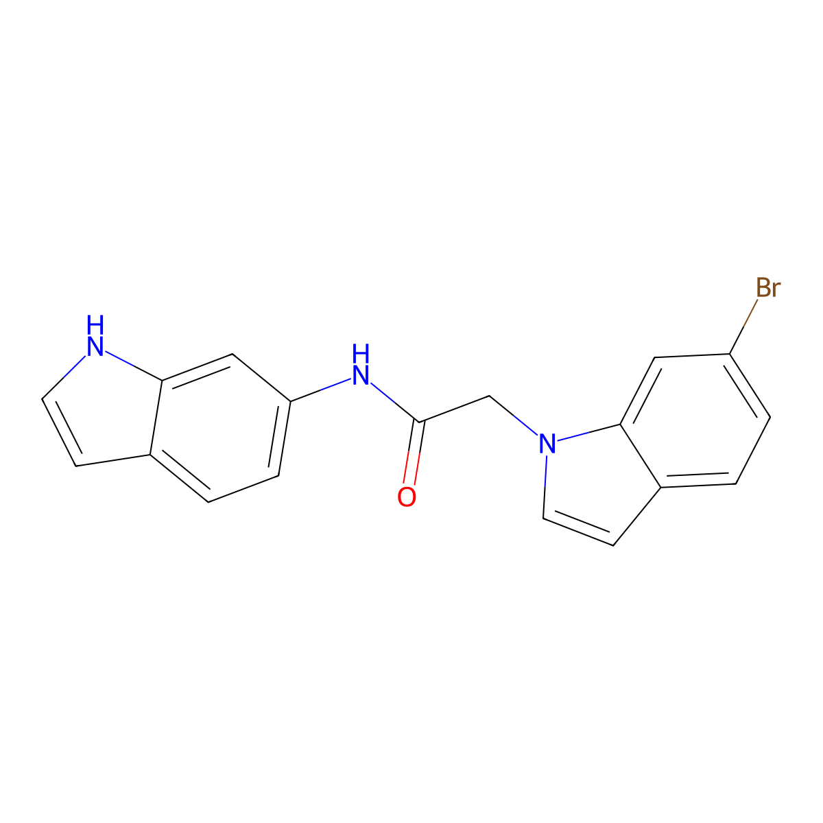 2-(6-bromo-1H-indol-1-yl)-N-(1H-indol-6-yl)acetamide molecular structure, CAS 1190254-86-4