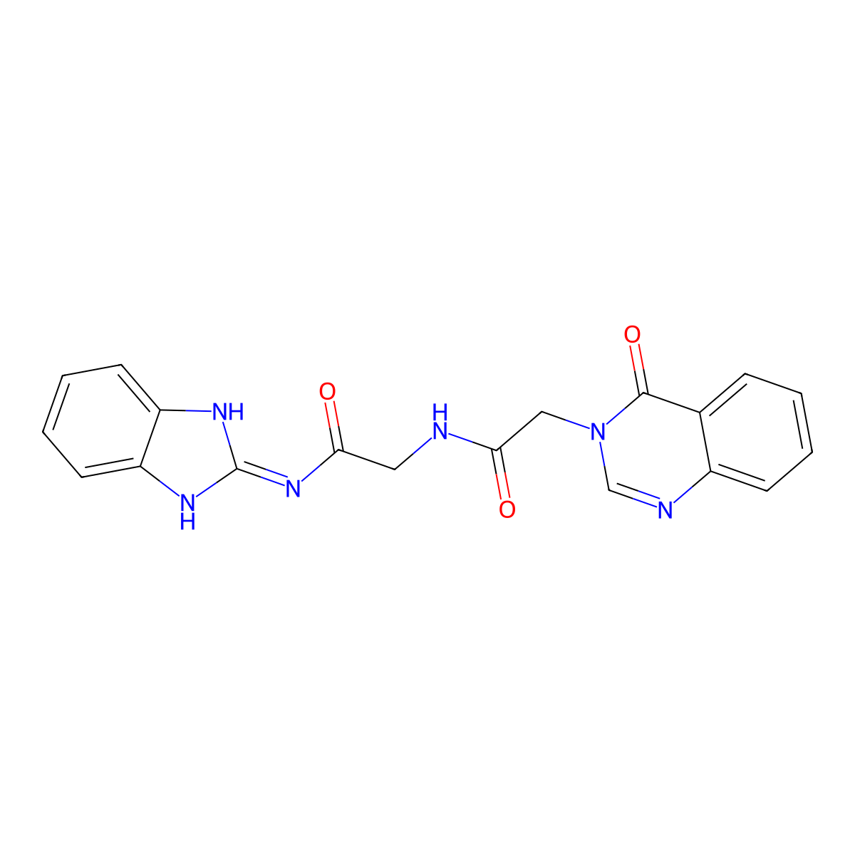 N-1H-benzimidazol-2-yl-N~2~-[(4-oxoquinazolin-3(4H)-yl)acetyl]glycinamide molecular structure, CAS 1190256-28-0