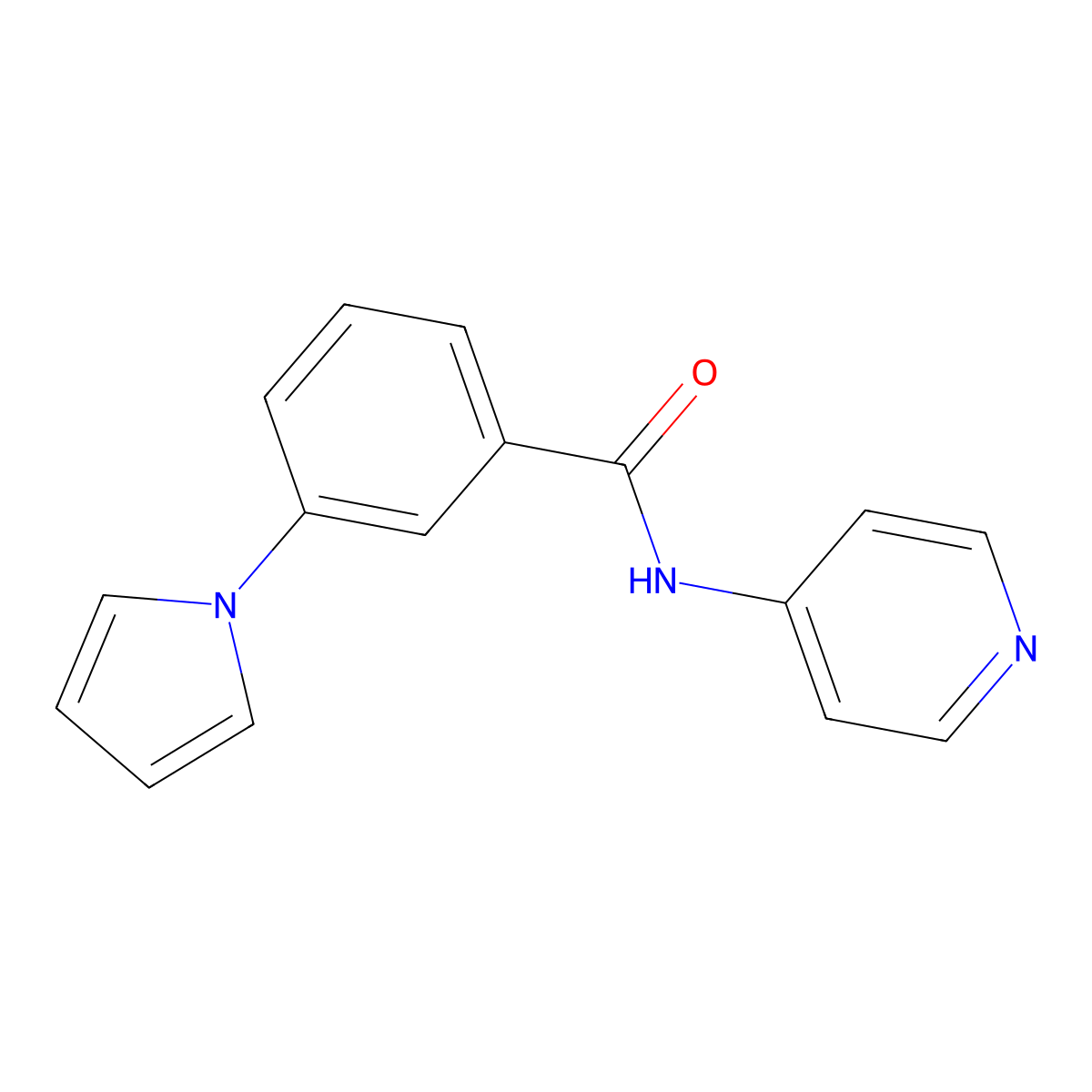 N-(pyridin-4-yl)-3-(1H-pyrrol-1-yl)benzamide molecular structure, CAS 1190256-30-4