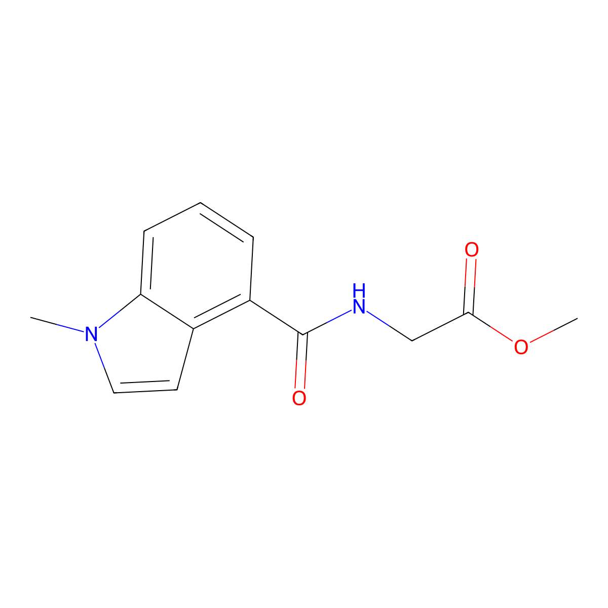 methyl N-[(1-methyl-1H-indol-4-yl)carbonyl]glycinate molecular structure, CAS 1190256-52-0