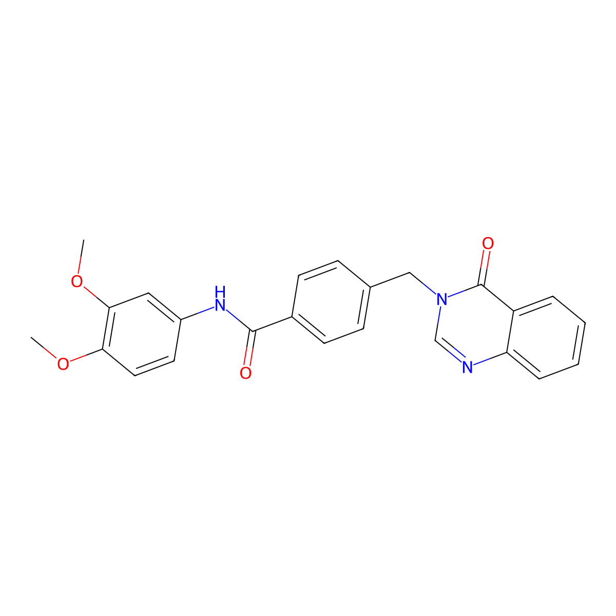 N-(3,4-dimethoxyphenyl)-4-[(4-oxoquinazolin-3(4H)-yl)methyl]benzamide molecular structure, CAS 1190256-66-6