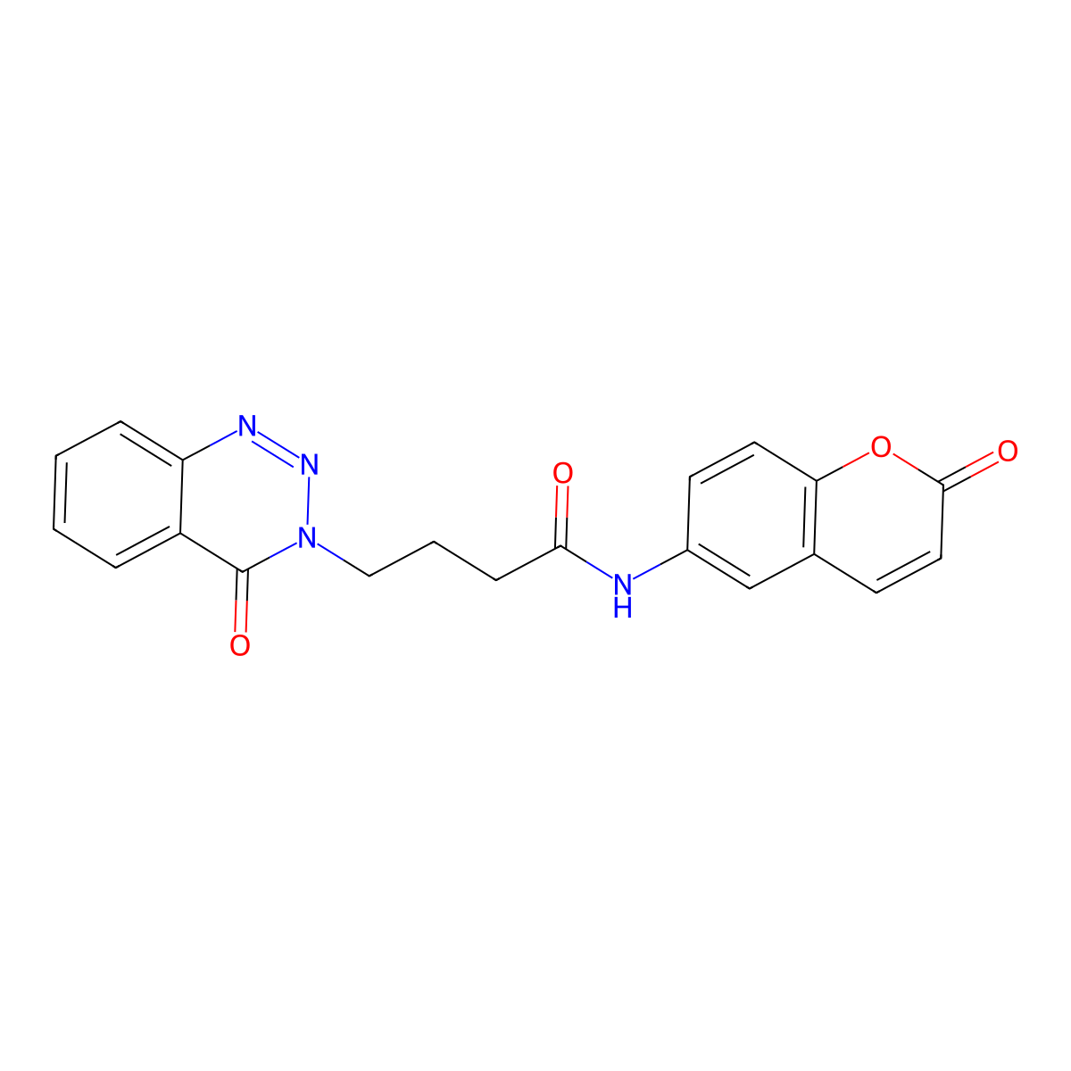 4-(4-oxo-1,2,3-benzotriazin-3(4H)-yl)-N-(2-oxo-2H-chromen-6-yl)butanamide molecular structure, CAS 1190257-25-0