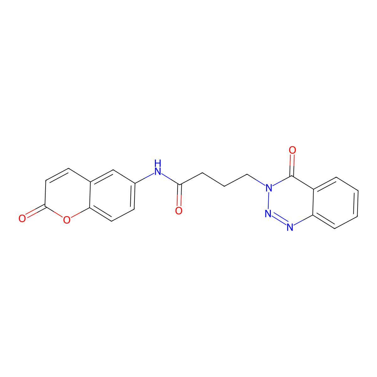 4-(4-oxo-1,2,3-benzotriazin-3(4H)-yl)-N-(2-oxo-2H-chromen-6-yl)butanamide molecular structure, CAS 1190257-25-0