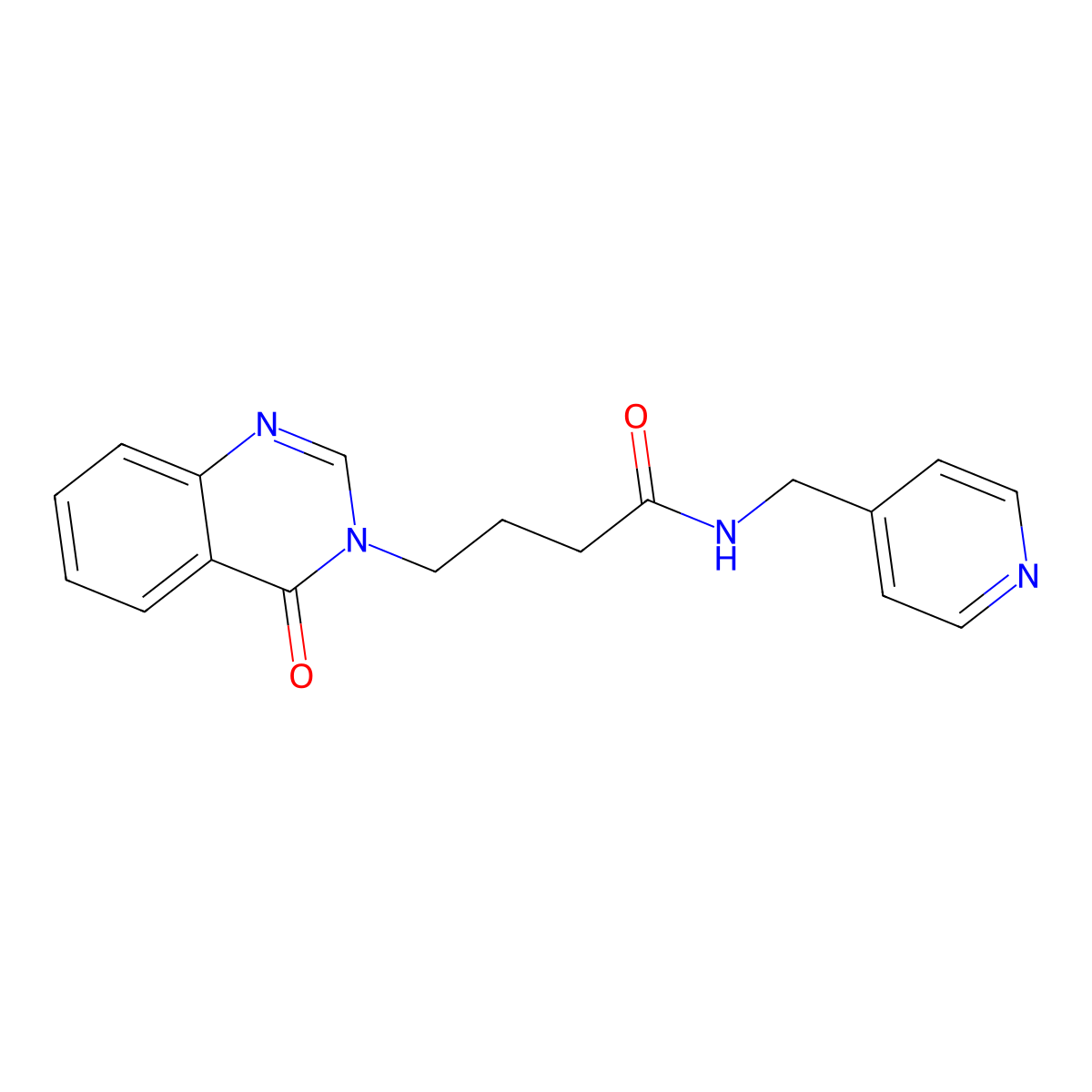 4-[4-oxo-3(4H)-quinazolinyl]-N-(4-pyridylmethyl)butanamide molecular structure, CAS 1190257-74-9